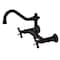 Kingston Brass KS3245BEX 8" Center Wall Mount Bathroom Faucet, Oil Rubbed Bronze KS3245BEX - alternate 1